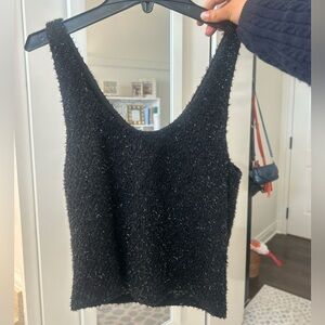 Sadie & Sage Black Textured Tank Top